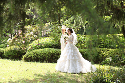 ブライダル写真 撮影場所 世田谷公園 公園