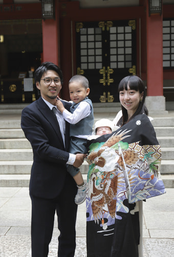 お宮参り写真 撮影場所 世田谷八幡宮