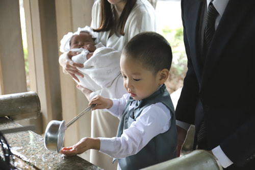 お宮参り写真 撮影場所 世田谷八幡宮