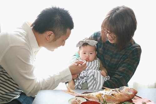 お食い初め(百日祝い)写真