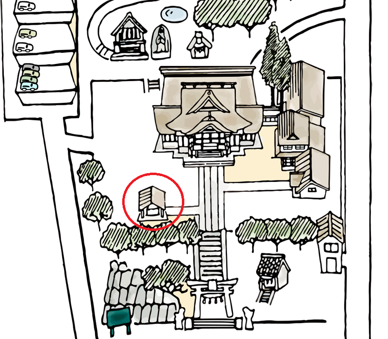 熊野師岡神社の撮影スポット 手水舎