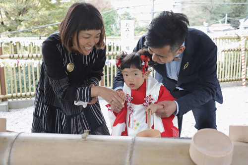熊野師岡神社の撮影スポット 手水舎
