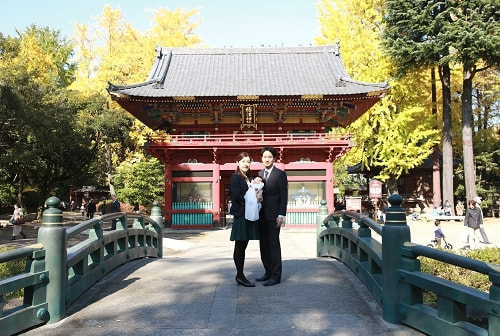 根津神社の撮影スポット 神橋、桜門