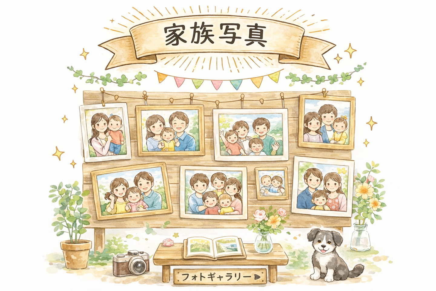 家族写真、誕生日(バースデー) の写真