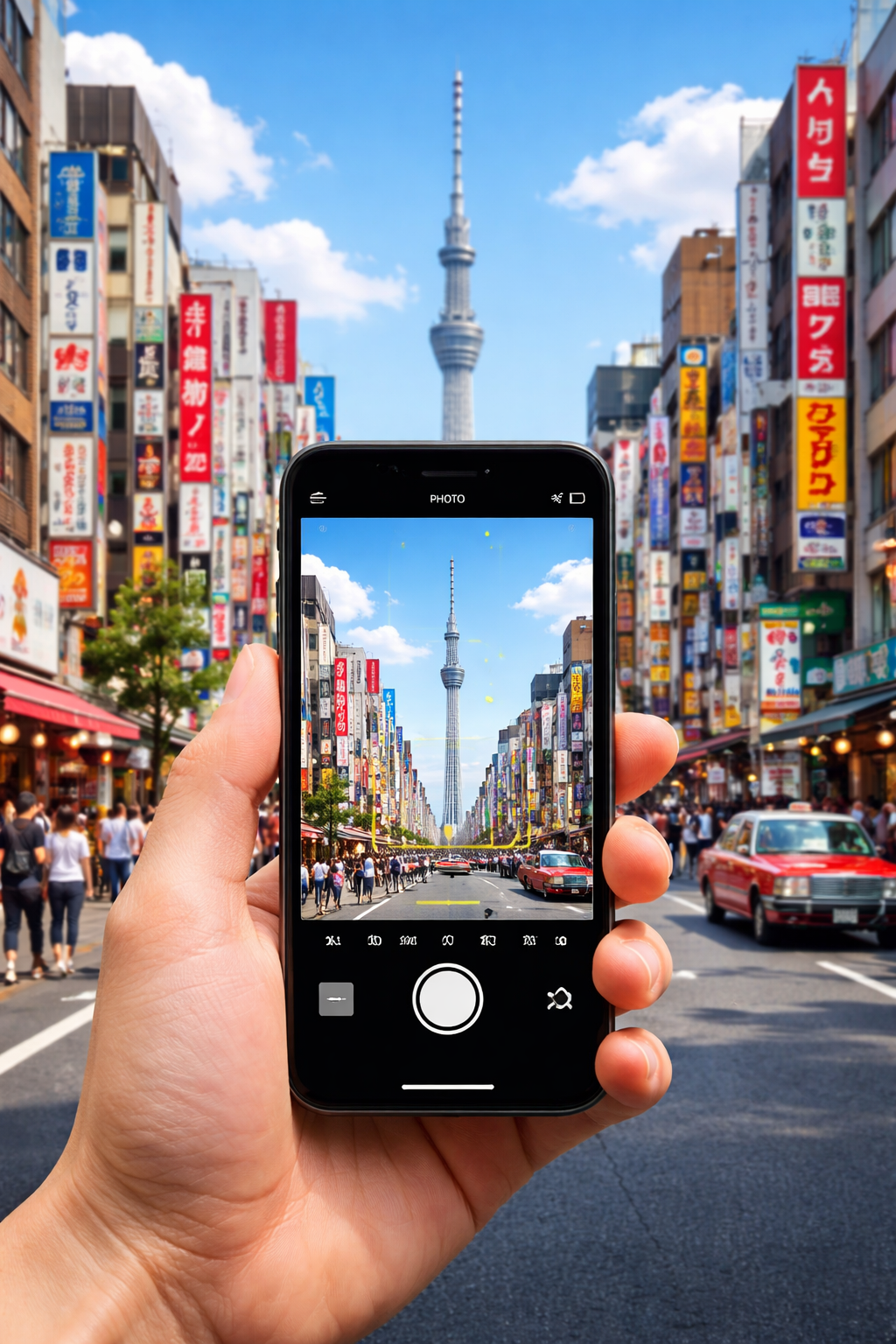 ズームで背景がボケない悪い例の写真